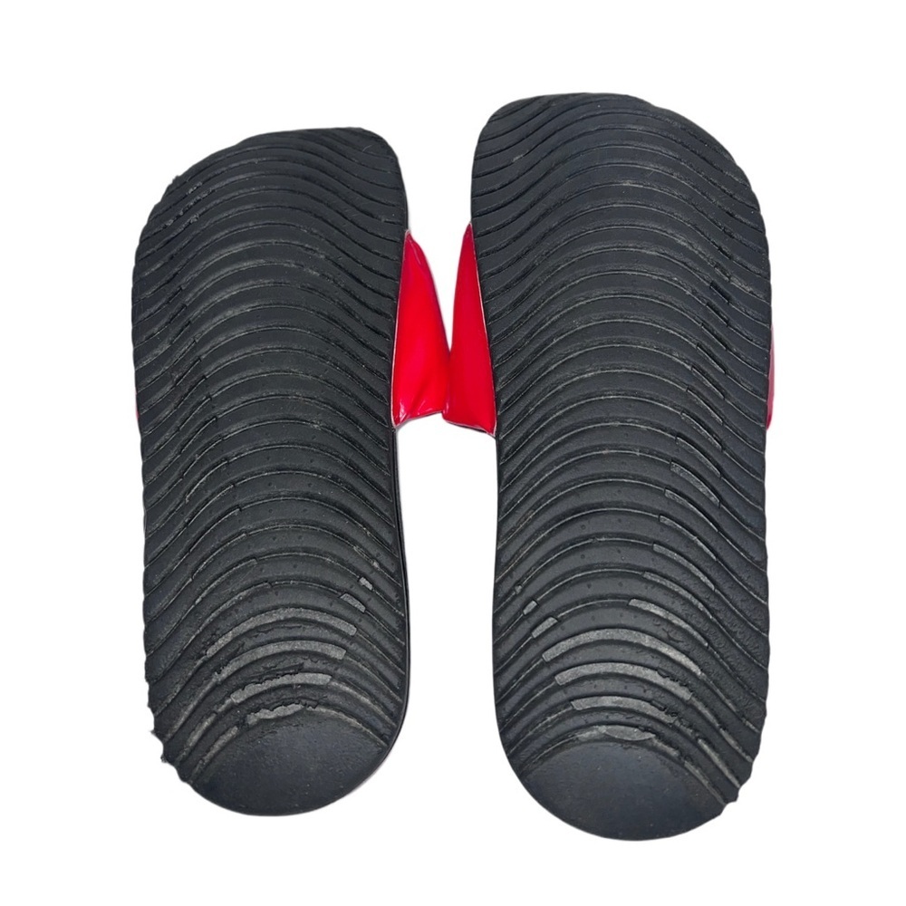 Nike Kids Slides Red Black Logo Sandals | Youth Size 6Y - Picture 4 of 5